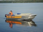 Алюминиевая лодка Wellboat-42 NexT румпельное управление