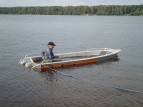 Алюминиевая лодка Wellboat-42 NexT румпельное управление