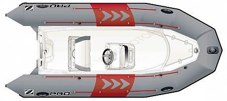 Лодка надувная ZODIAC PRO 500 NEO хайпалон-неопрен ( серо-белая )