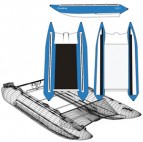 Надувной катамаран Badger FS 380 Blue&White