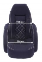 Кресло ROYALITA мягкое, подставка, обивка ткань Markilux темно-синяя (570000395)