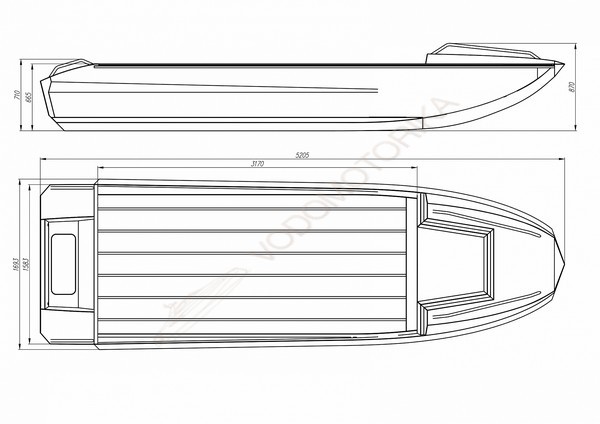 Алюминиевая лодка Trident Alugator 520
